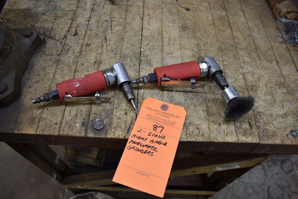 (2) SIOUX RIGHT ANGLE PNEUMATIC GRINDERS