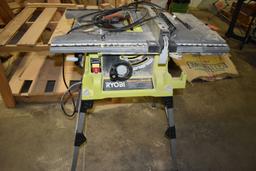 RYOBI 10" PORTABLE TABLE SAW WITH REMOVABLE LEGS,