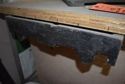 BENCH WITH IRON TOP, NO CONTENTS