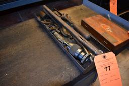 TOOL TRAY WITH CONTENTS; CHUCKS, CLAMPS,