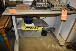 WORK TABLE ON CASTERS, 4'W x 2'D, FORMICA TOP