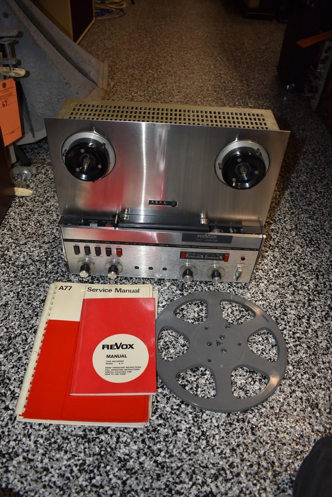 REVOX A-77 REEL TO REEL RECORDER PLAYER, UNTESTED