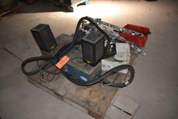 PALLET W/(2) NORDSON HOT GLUE MELT TANKS & MISC.