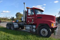 1996 MACK CH613 SEMI TRACTOR, TANDEM AXLE, 13,734 HOURS,