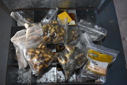 METAL CASE W/MISC. ASSORTED BRASS FITTINGS