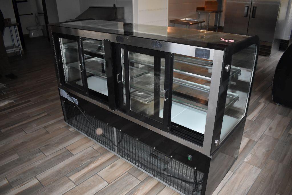 AVANTCO DRY BAKERY DISPLAY CASE, GLASS FRONT/BACK,