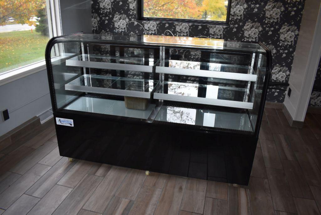 AVANTCO DRY BAKERY DISPLAY CASE, GLASS FRONT/BACK,