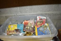 TWO DOOR METAL STORAGE CABINET WITH CONTENTS ON