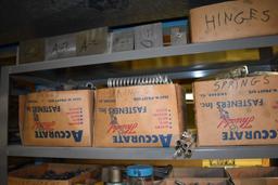 HEAVY DUTY STEEL WELDED SHELVING UNIT WITH CONTENTS,