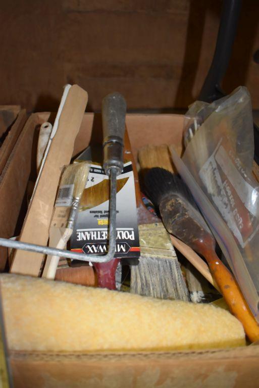 (3) BOXES OF ASSORTED PAINTING SUPPLIES