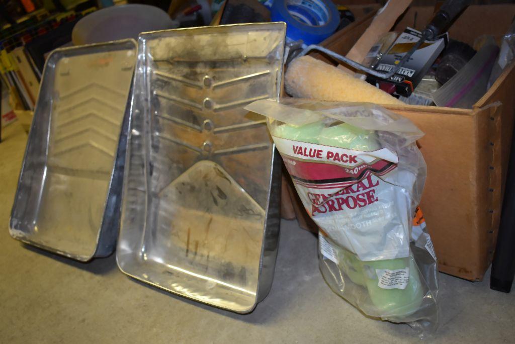 (3) BOXES OF ASSORTED PAINTING SUPPLIES