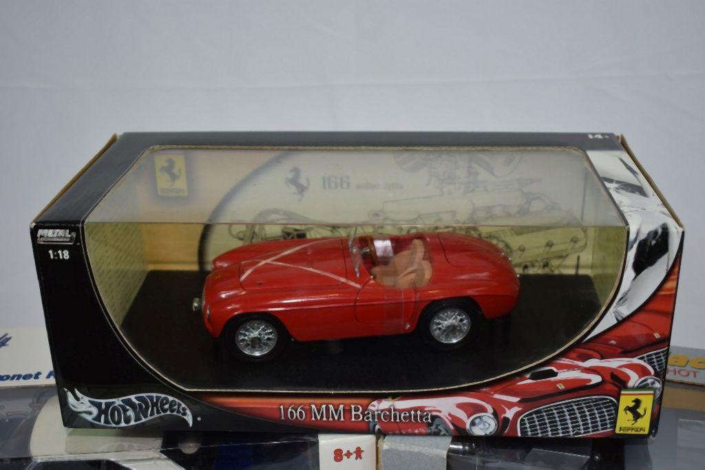 (3) 1/18" SCALE DIE CAST COLLECTORS CARS IN BOXES;