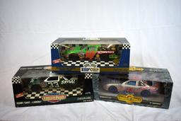 (3) 1/18" SCALE DIE CAST COLLECTORS CARS IN BOXES;