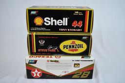 (3) 1/18" SCALE DIE CAST COLLECTORS CARS IN BOXES;