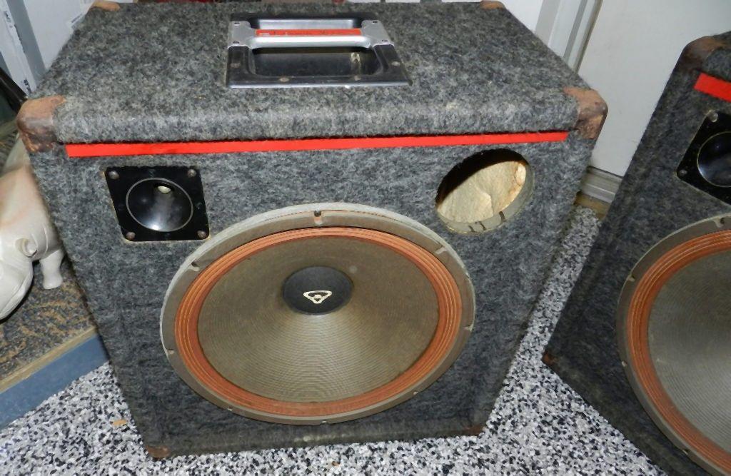 PAIR OF VINTAGE CERWIN VEGA V21 SPEAKERS FOR MUSICAL INSTRUMENTS