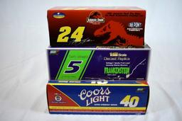 (3) 1/18" SCALE DIE CAST COLLECTORS CARS IN BOXES;