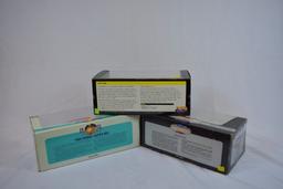 (3) 1/18" SCALE DIE CAST COLLECTORS CARS IN BOXES;