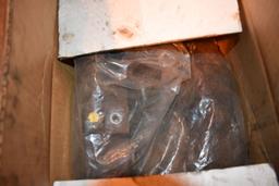 CRATE WITH MISC. TRUCK BRAKE CALIPERS AND SOME CORES
