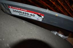 (1) PALLET ON FLOOR WITH (8) MISC. HELPER LEAF SPRINGS