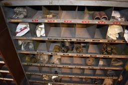 (2) METAL ORGANIZER/SHELVING UNITS WITH 100+ BINS