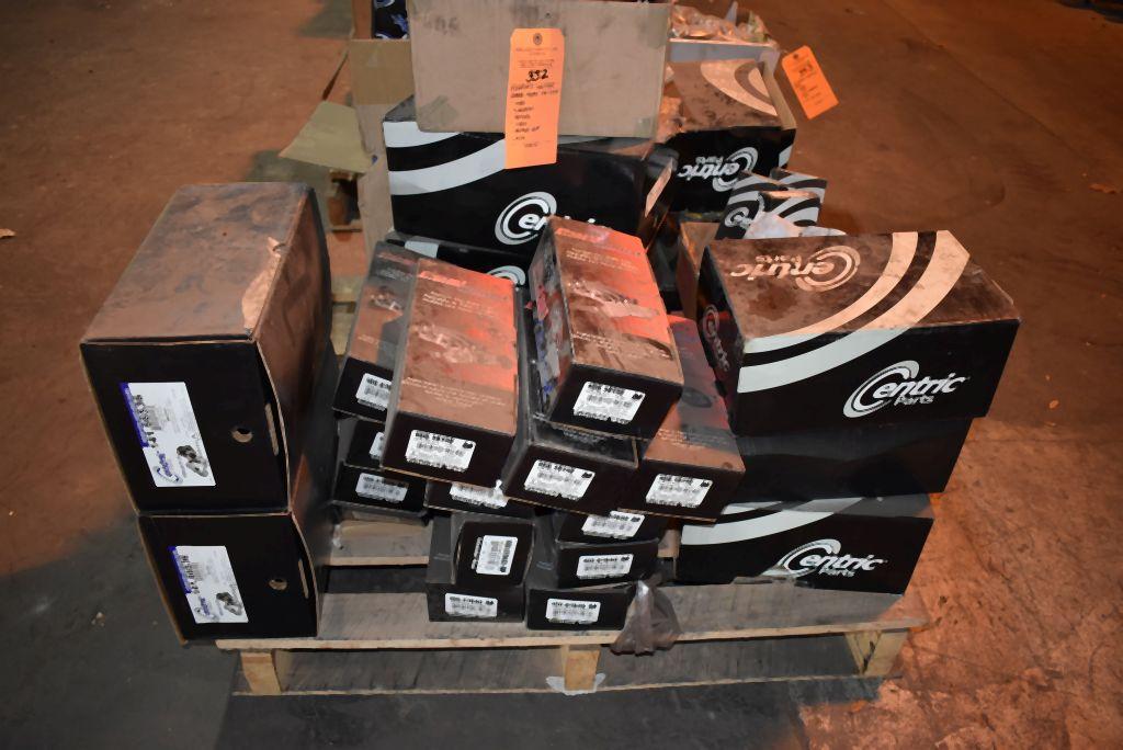 ASSORTED CENTRIC BRAKE PARTS ON SKID; PADS,