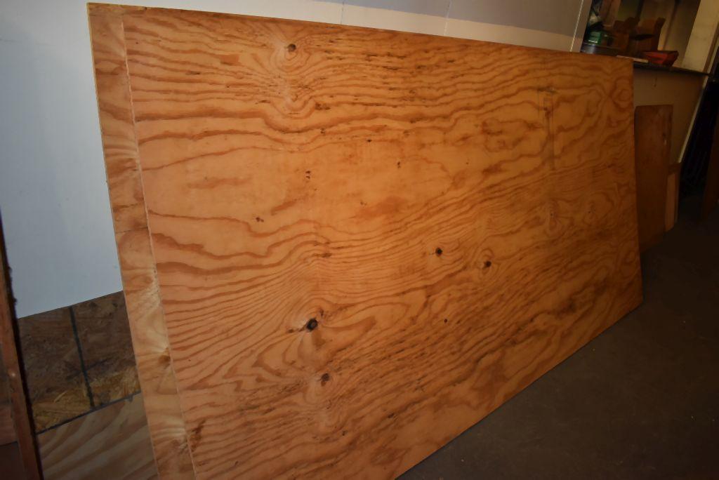 (2) 3/8" x 4' x 8' PLYWOOD SHEETS AND MISC. CUT-OFFS