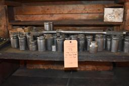 LARGE SELECTION OF 3/4" DRIVE SOCKETS, ETC. ON THIS SHELF