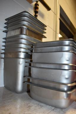 APPROX. (17) STAINLESS STEEL INSERTS, 6" x 7"