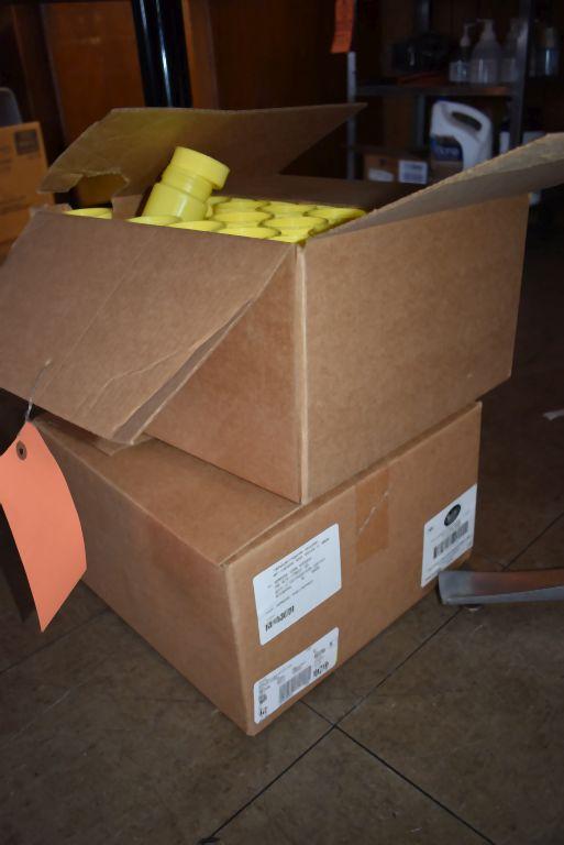 (2) PARTIAL BOXES OF NEW PLASTIC MUSTARD DISPENSERS