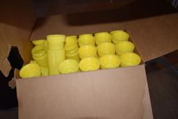(2) PARTIAL BOXES OF NEW PLASTIC MUSTARD DISPENSERS