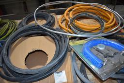 LARGE LOT OF MISC. HOSE; RUBBER, HARD LINE, METAL,