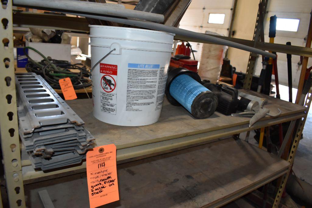 KINEDYNE TRUCK/TRAILER RAILS, CAULK GUNS, FILTER AND