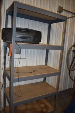 SHELVING UNIT WITH FIVE SHELVES, 36"W x 18"D x 72"H,