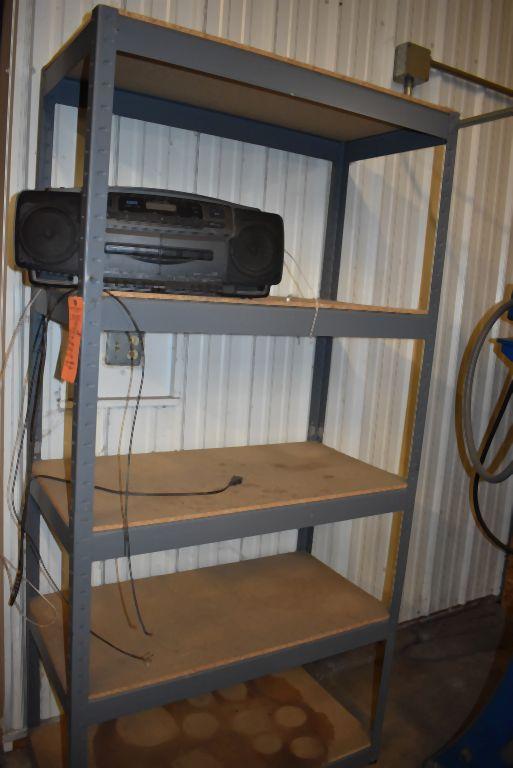 SHELVING UNIT WITH FIVE SHELVES, 36"W x 18"D x 72"H,
