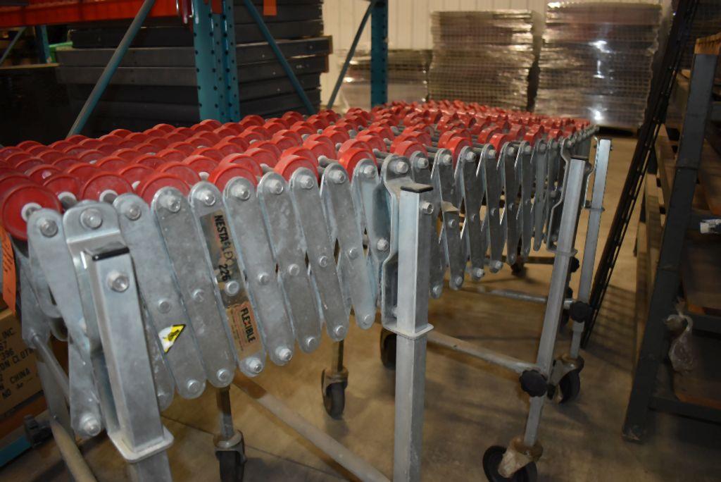 20+ FEET OF FLEXIBLE/EXPANDABLE ROLLER CONVEYOR WITH