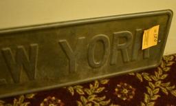 NEW YORK EMBOSSED SIGN, 36" x 12"