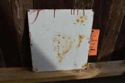 SINCLAIR GASOLINE DINOSAUR PORCELAIN SIGN PUMP PLATE,