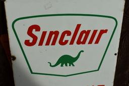 SINCLAIR GASOLINE DINOSAUR PORCELAIN SIGN PUMP PLATE,