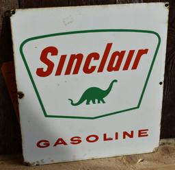 SINCLAIR GASOLINE DINOSAUR PORCELAIN SIGN PUMP PLATE,