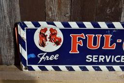 FUL-O-PEP SERVICE BOOKS METAL SIGN, 28"W x 8"H