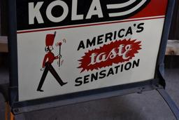 DRINK NICHOL KOLA SIGN WITH STAND, DOUBLE SIDED,