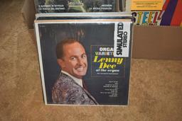 BOX W/45+ VINYL RECORDS: MOSTLY INSTRUMENTAL