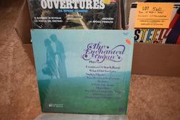 BOX W/45+ VINYL RECORDS: MOSTLY INSTRUMENTAL