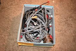 BOX W/MISC. SPEAKER WIRE, ANTENNA WIRE,