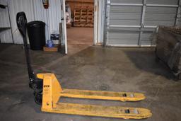 ULINE NARROW FORK PALLET JACK, MODEL H-1193