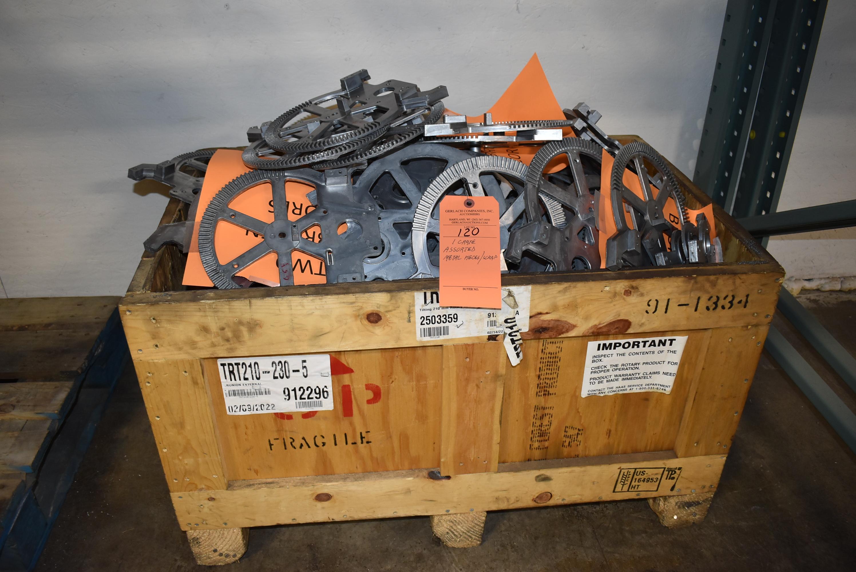 CRATE OF MISC. CUT-OFF METALS/SCRAP