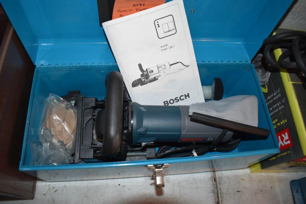 BOSCH PLATE JOINERS, M/N 81650 IN METAL CASE