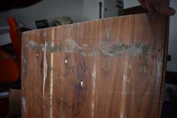 PIECE OF PLYWOOD, 40" x 67 x 3/4" THICK,