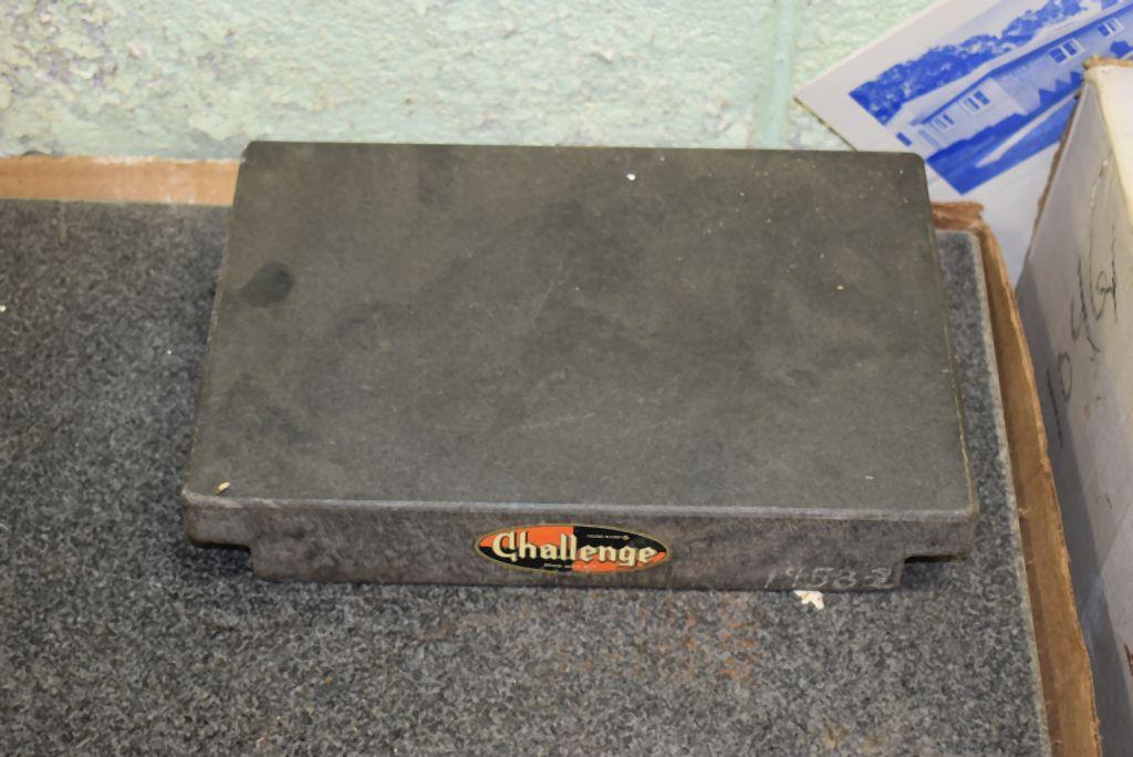 CHALLENGE BLACK GRANITE SURFACE PLATE, 12"LX8WX2"D