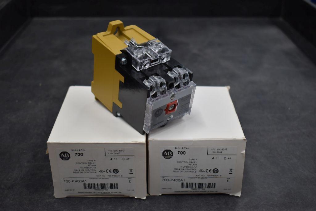 (2) ALLEN-BRADLEY 700-P400A1 CONTROL RELAY, TYPE 1